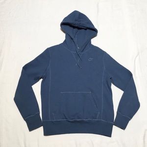 Nike Size M (8-10) Blue Hooded Sweatshirt Hoodie NWOT